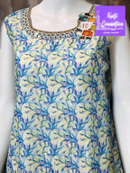 Georgette kurti, light sequin work, Indian kurti - Kurti Connection USA