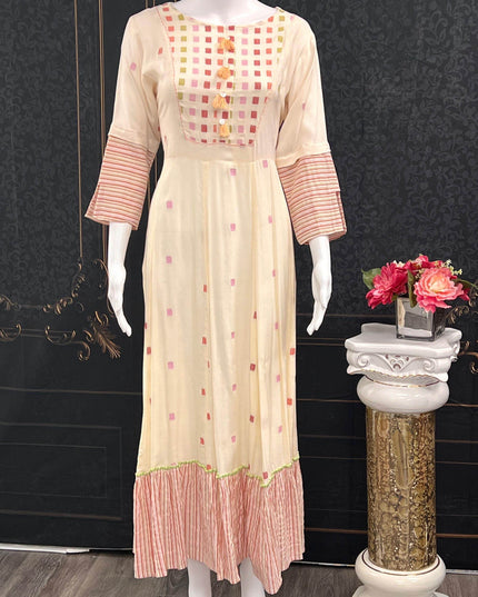 Anarkali style kurti - Kurti Connection USA