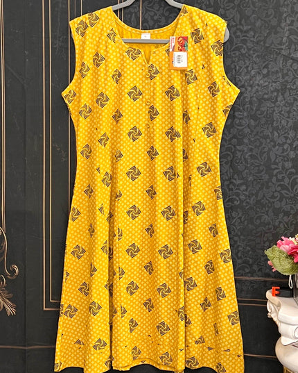 Soft cotton kurti | short sleeves attached inside - Kurti Connection USA