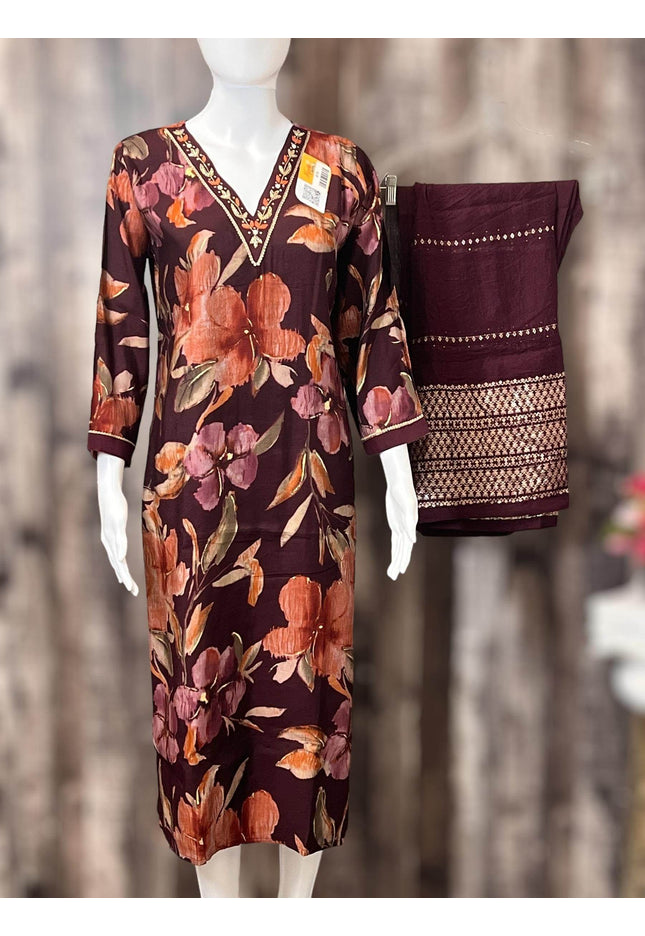 Modal silk kurti set | salwar kameez - Kurti Connection USA