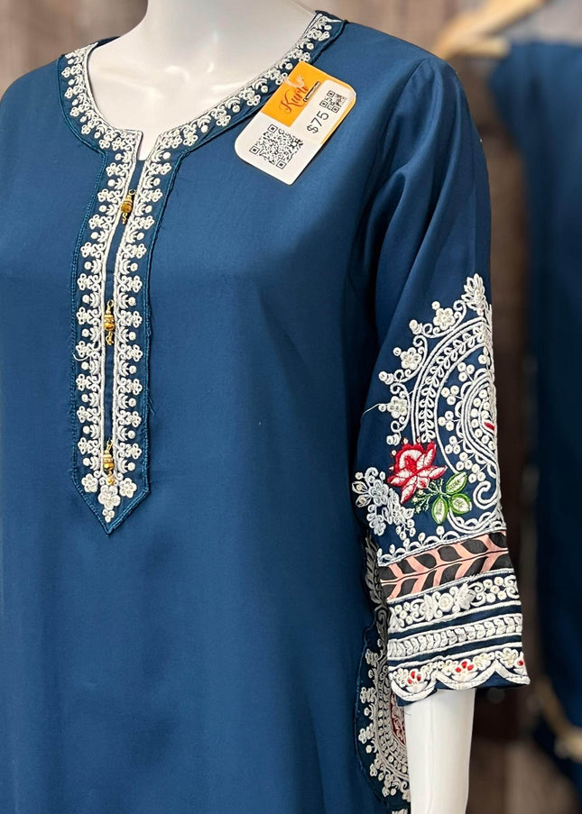 Soft cotton kurti set - Kurti Connection USA