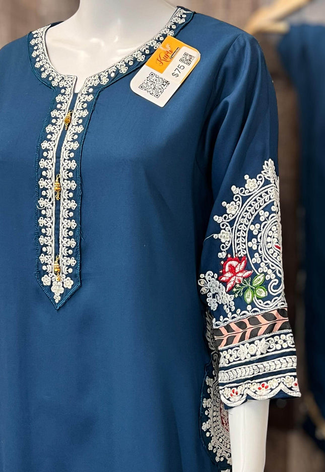 Soft cotton kurti set - Kurti Connection USA