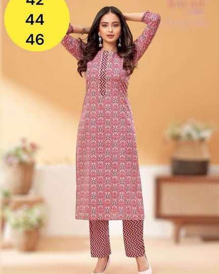 Cotton kurti pant set - Kurti Connection USA