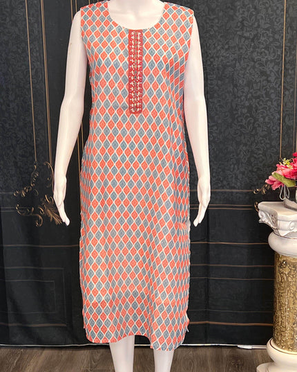 Chiffon kurti with sequin work - Kurti Connection USA