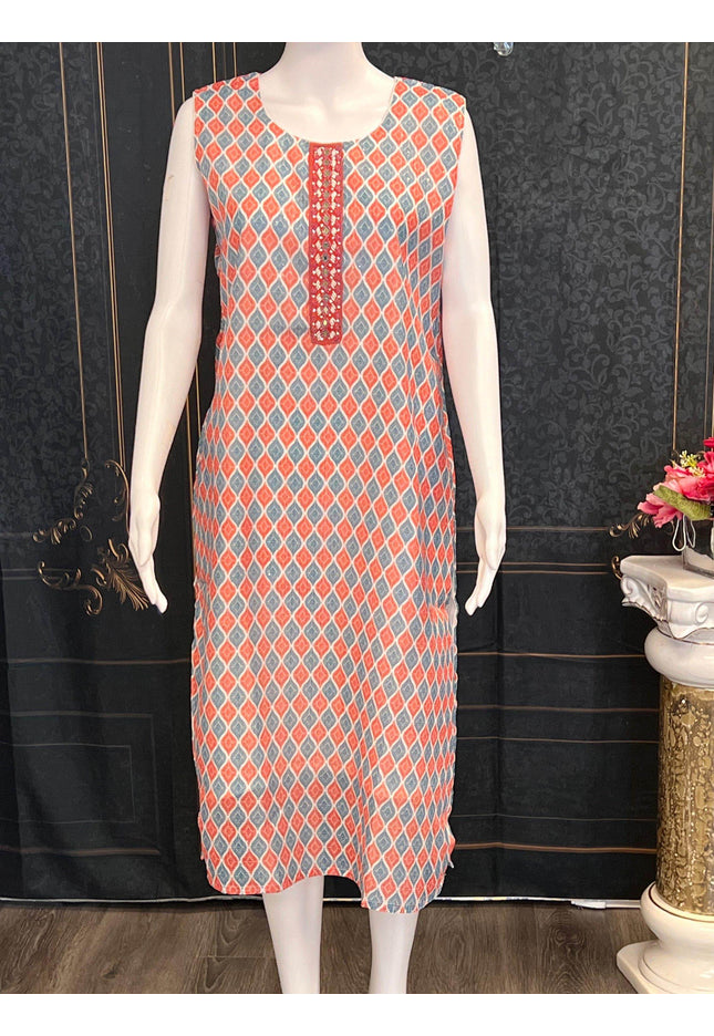 Chiffon kurti with sequin work - Kurti Connection USA