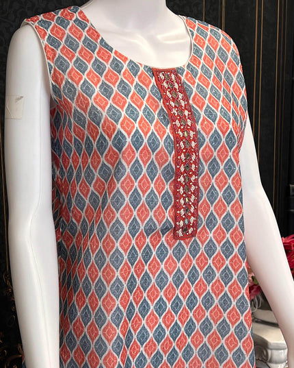 Chiffon kurti with sequin work - Kurti Connection USA
