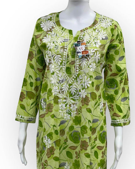 Cotton chikankari kurti : SALE - Kurti Connection USA