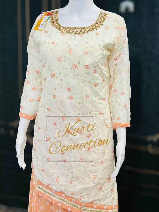 Party wear kurti skirt set - Kurti Connection USA