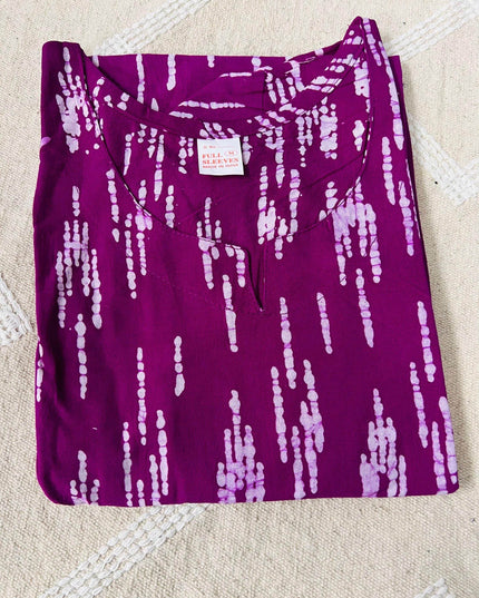 Pure cotton Short kurti - Kurti Connection USA