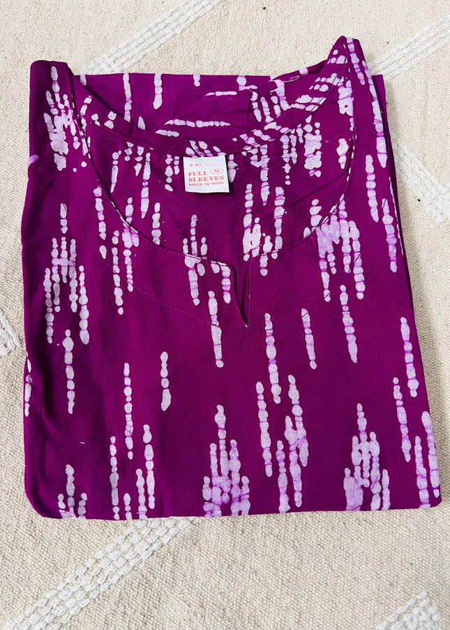Pure cotton Short kurti - Kurti Connection USA