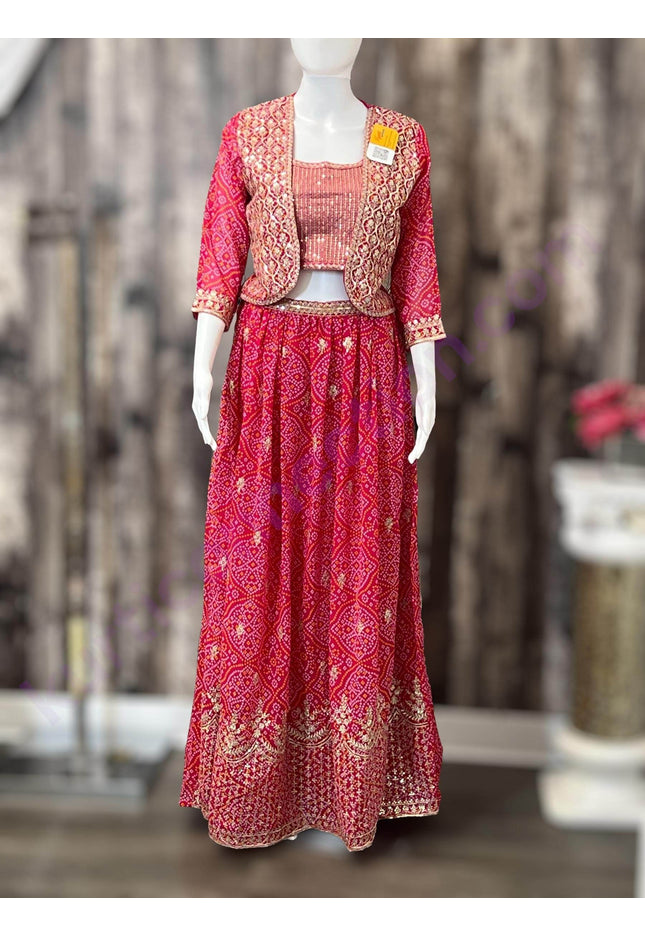 Lehenga choli set with jacket - Kurti Connection USA
