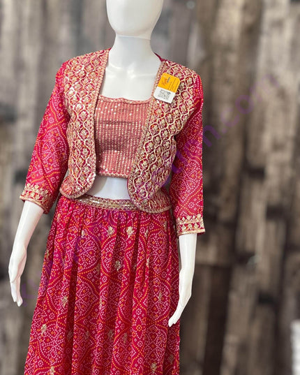 Lehenga choli set with jacket - Kurti Connection USA