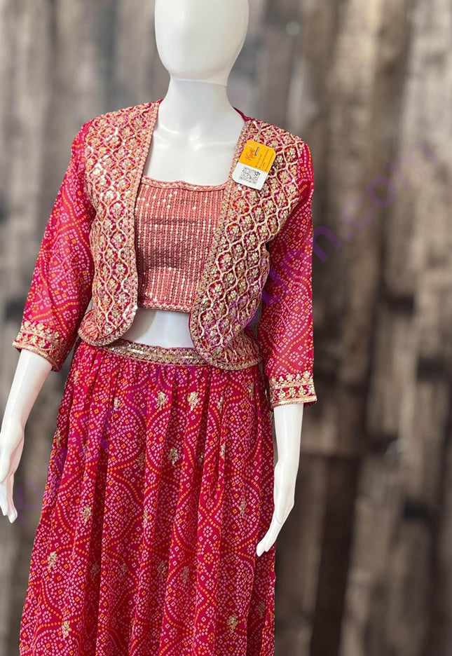 Lehenga choli set with jacket - Kurti Connection USA