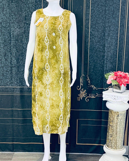 Pure chiffon kurti | batik print - Kurti Connection USA