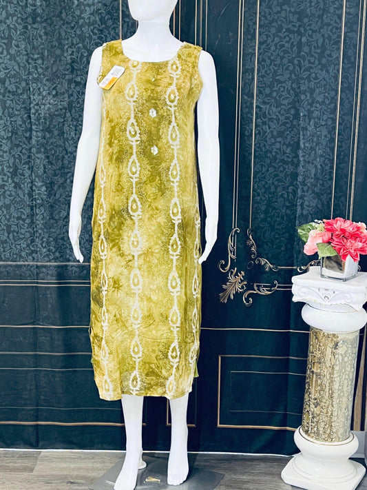 Pure chiffon kurti | batik print - Kurti Connection USA