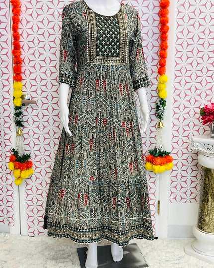 Rayon kurti | printed kurti - Kurti Connection USA
