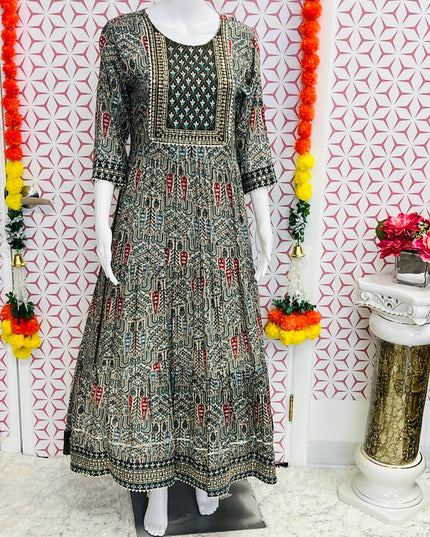 Rayon kurti | printed kurti - Kurti Connection USA