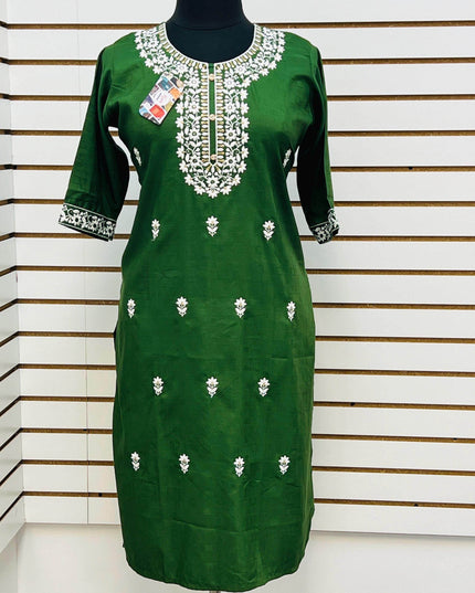 Fancy chikankari kurti | plus size - Kurti Connection USA