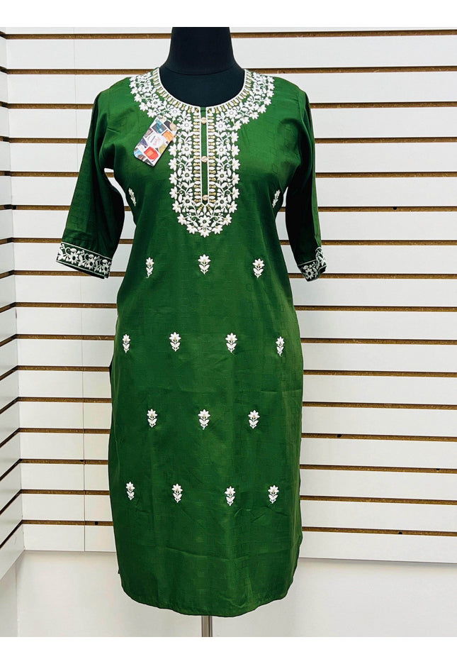 Fancy chikankari kurti | plus size - Kurti Connection USA