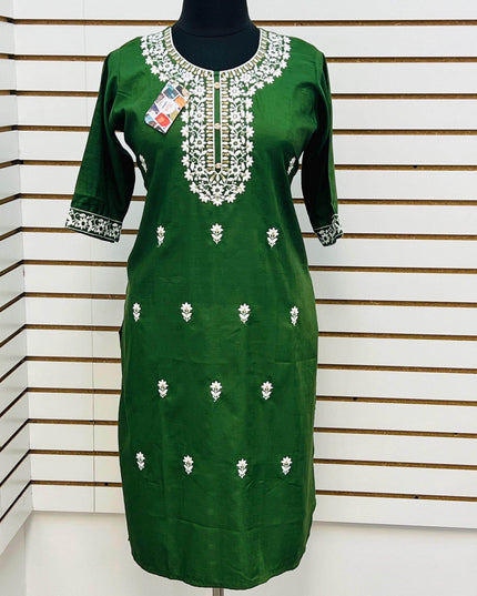 Fancy chikankari kurti | plus size - Kurti Connection USA