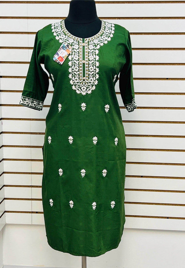 Fancy chikankari kurti | plus size - Kurti Connection USA