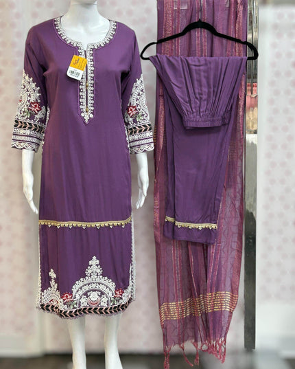 Rayon kurti pant set - Kurti Connection USA