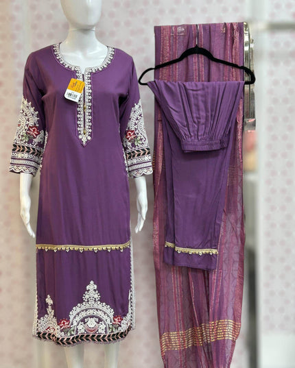 Rayon kurti pant set - Kurti Connection USA
