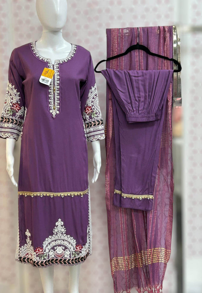 Rayon kurti pant set - Kurti Connection USA