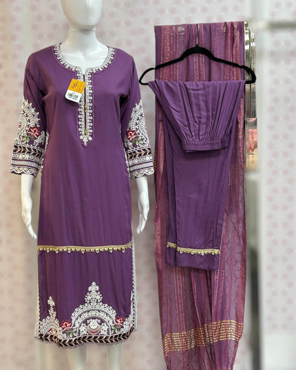Rayon kurti pant set - Kurti Connection USA