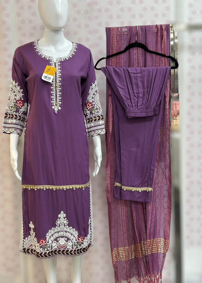 Rayon kurti pant set - Kurti Connection USA