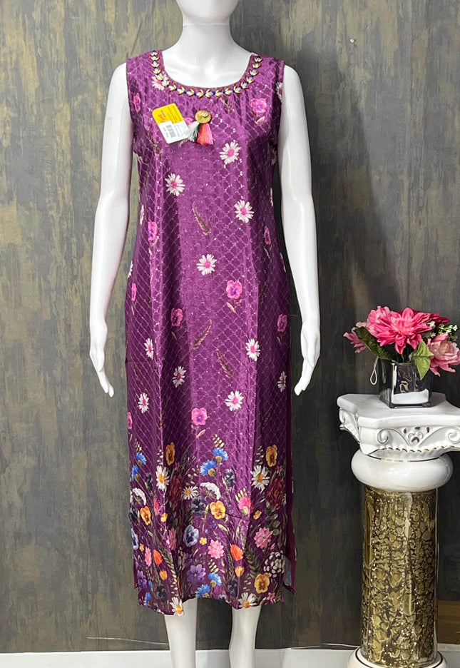 Chinon silk kurti - Kurti Connection USA