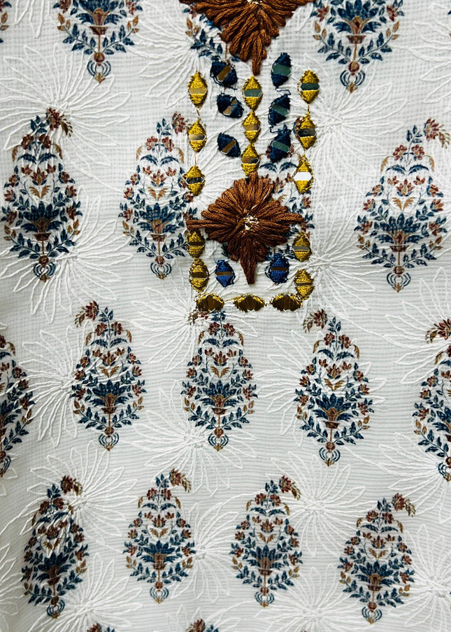 Kota cotton kurti | chikankari work | Block print kurti - Kurti Connection USA