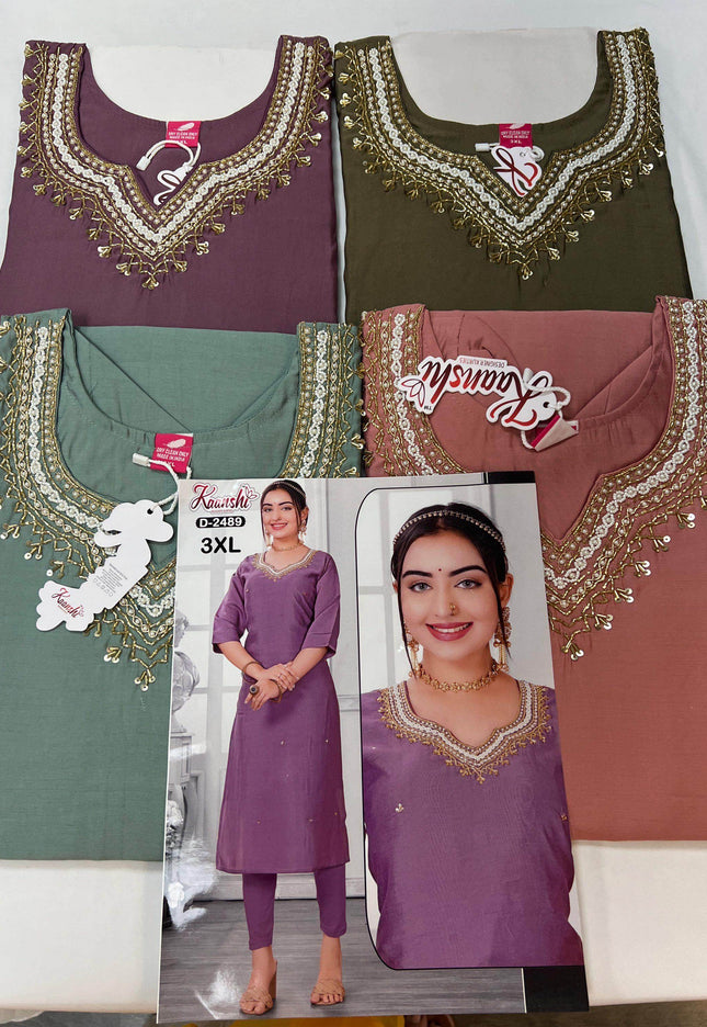 Modal silk kurtis - Kurti Connection USA