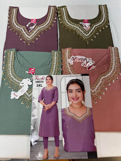 Modal silk kurtis - Kurti Connection USA