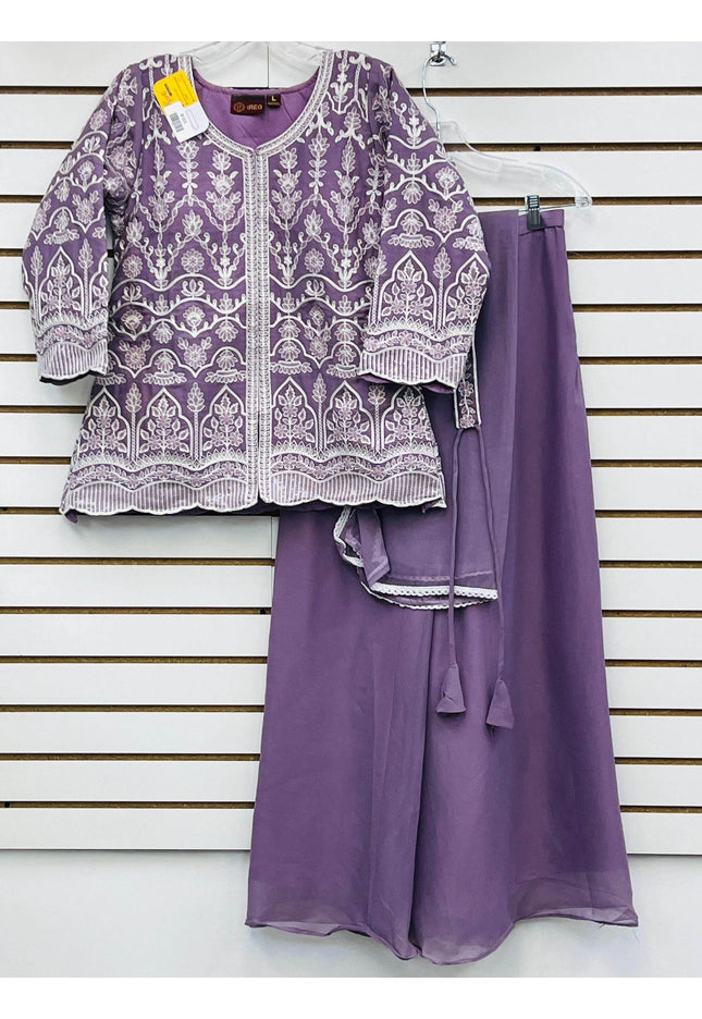Short kurti with Plazzo pant | indo western outfit - Kurti Connection USA