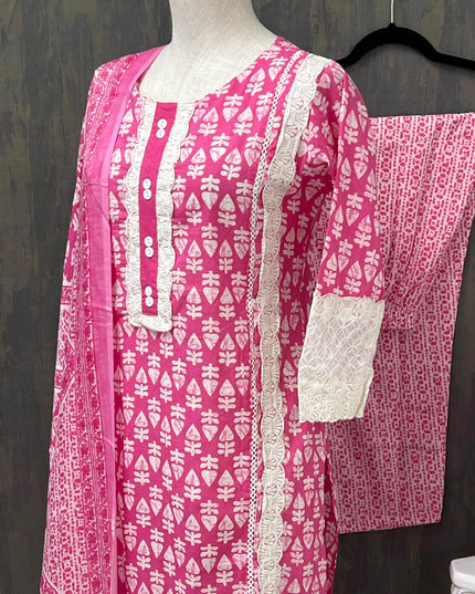 Cotton kurti pant set - Kurti Connection USA