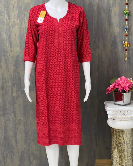 Chikankari kurti - Kurti Connection USA