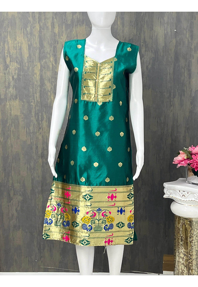 Paithani kurti / sleeves available - Kurti Connection USA