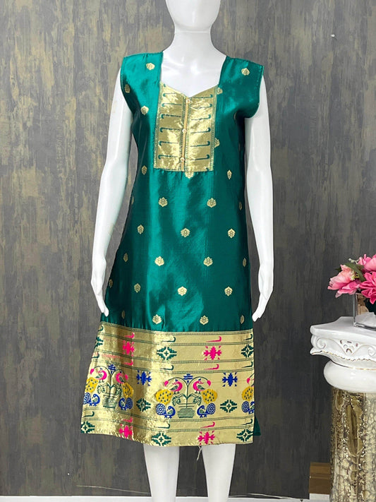Paithani kurti / sleeves available - Kurti Connection USA
