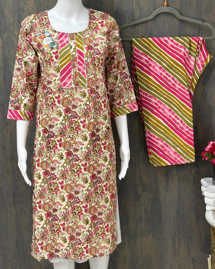 Cotton Kurti Pant set - Kurti Connection USA