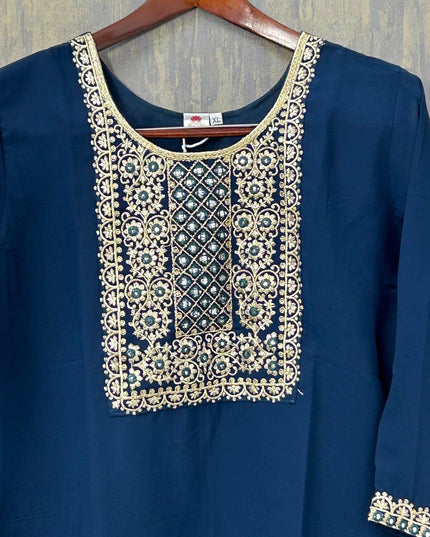 Georgette kurti | tunic - Kurti Connection USA