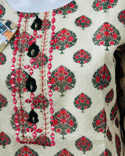 Cotton chikankari kurti - Kurti Connection USA