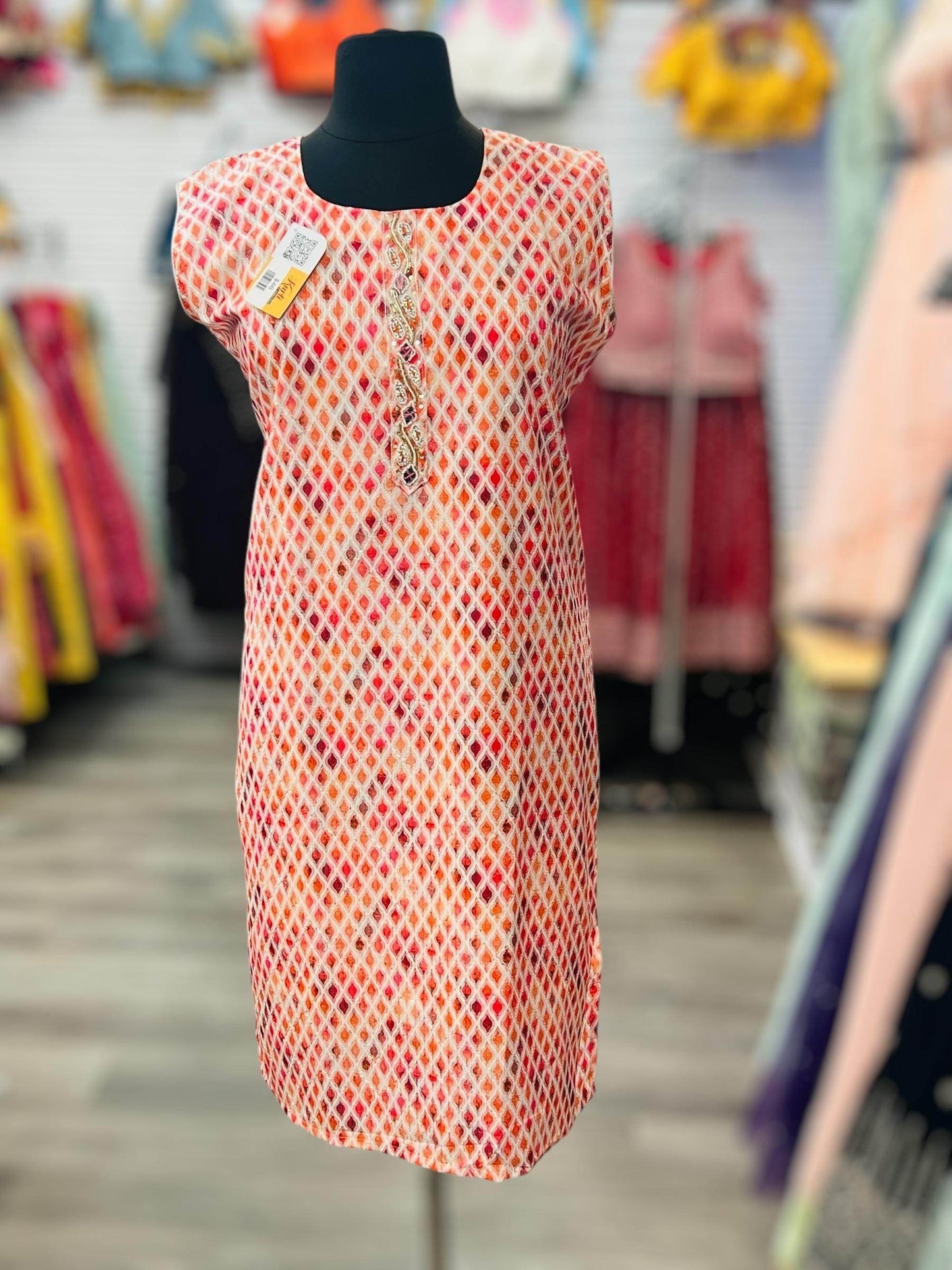 Printed Kurti | Sleeves attached inside - Kurti Connection USA