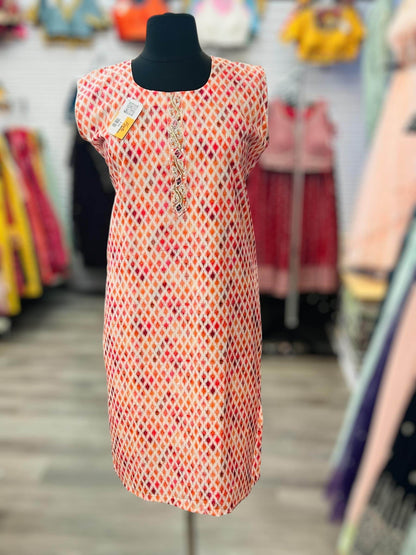 Printed Kurti | Sleeves attached inside - Kurti Connection USA