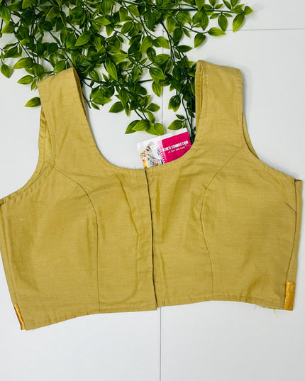 Cotton Blouse | Beige - Kurti Connection USA