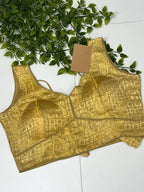Golden blouse | Size 36 : sale - Kurti Connection USA