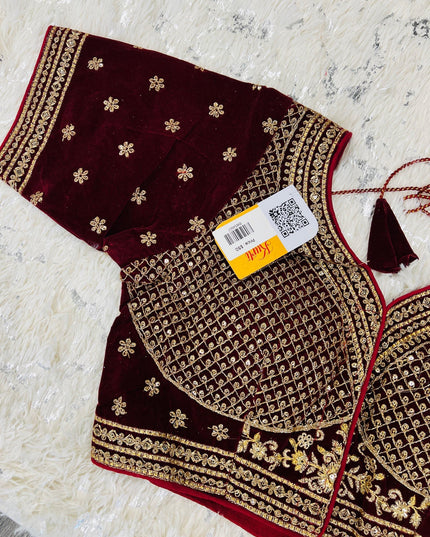 Velvet blouse - Kurti Connection USA