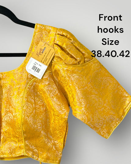 Golden Yellow Blouse - Kurti Connection USA
