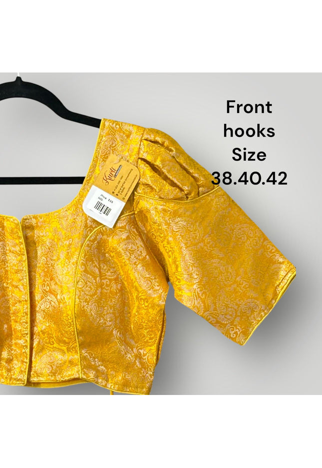 Golden Yellow Blouse - Kurti Connection USA