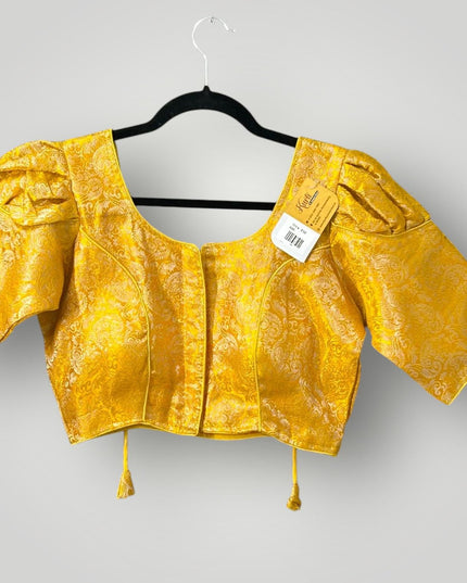 Golden Yellow Blouse - Kurti Connection USA